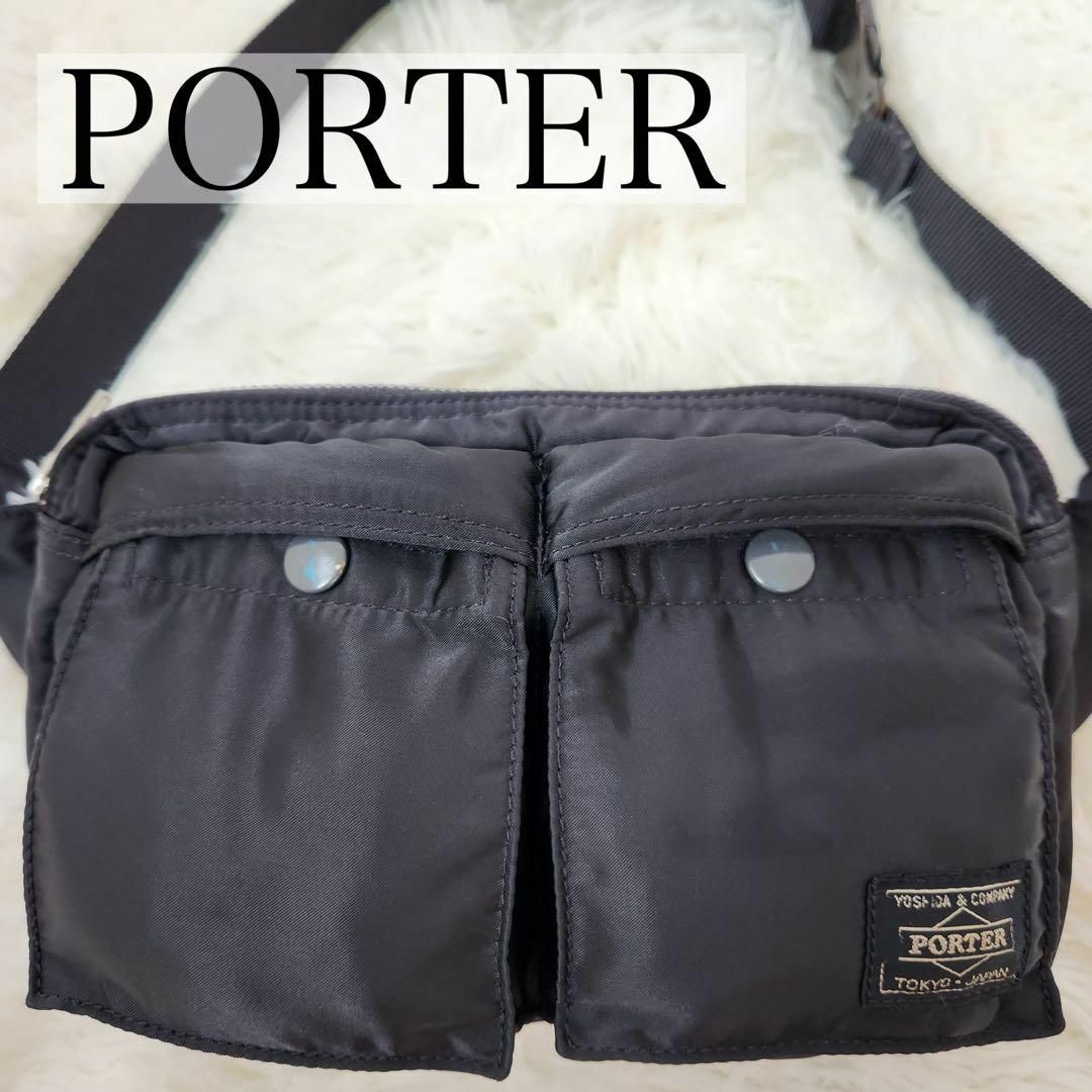 極美品ポーター PORTER ショルダーバッグ タンカー ミニ 2way 黒 極美品ポーター PORTER ショルダーバッグ タンカー ミニ 2way 黒
