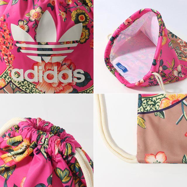 adidas(アディダス)の【新品】adidas オリジナルス Farm ナップサック ジムサック ピンク レディースのバッグ(リュック/バックパック)の商品写真