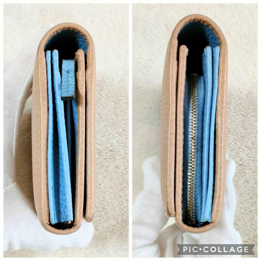 極美品 グッチ GUCCI 長財布 スイングコンチネンタル ベージュ レディース 長財布