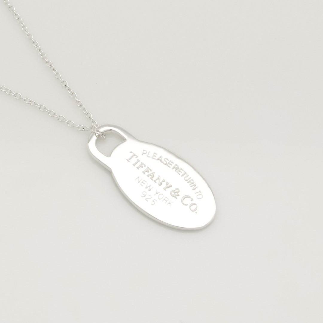 美品】TIFFANY&Co. リターントゥ ミニ オーバル タグ ネックレス 美品】TIFFANY&Co. リターントゥ ミニ オーバル タグ ネックレス