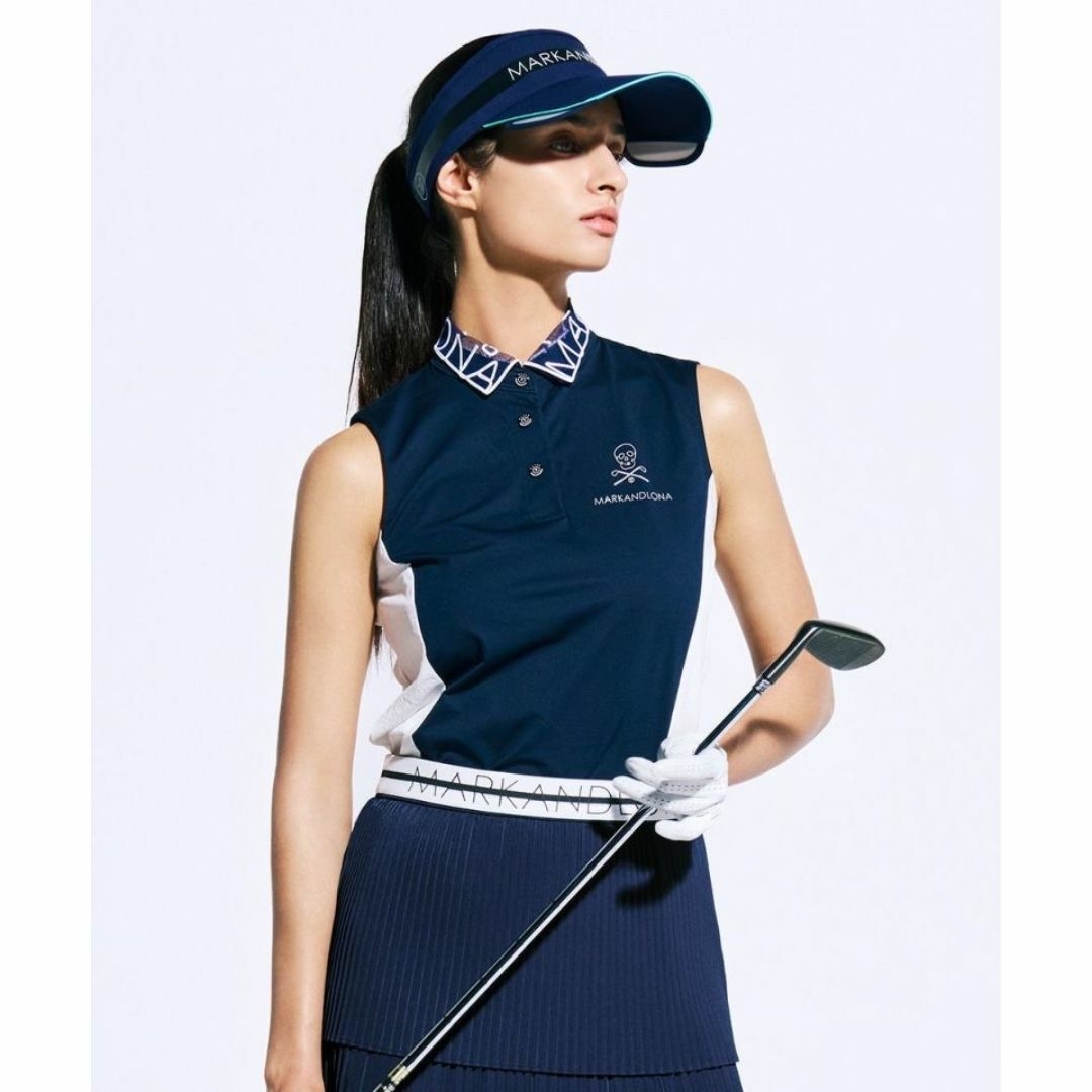 MARK&LONA マークアンドロナ ◇ ノースリーブ ポロ トップス MARK&LONA マークアンドロナ ◇ ノースリーブ ポロ トップス