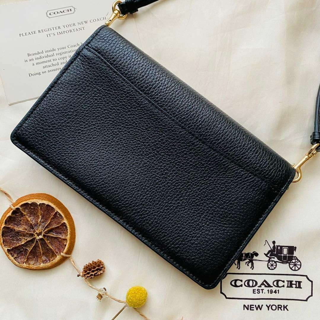 新品同様 コーチ 2way レザー クラッチ ウォレット ショルダーバッグ 新品同様 コーチ 2way レザー クラッチ ウォレット ショルダーバッグ