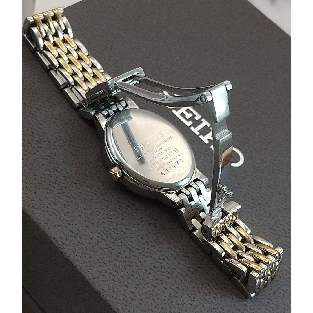 SEIKO - エクセリーヌ 美品 ソーラー 10Pダイヤモンド ブレス SEIKO - エクセリーヌ 美品 ソーラー 10Pダイヤモンド ブレス