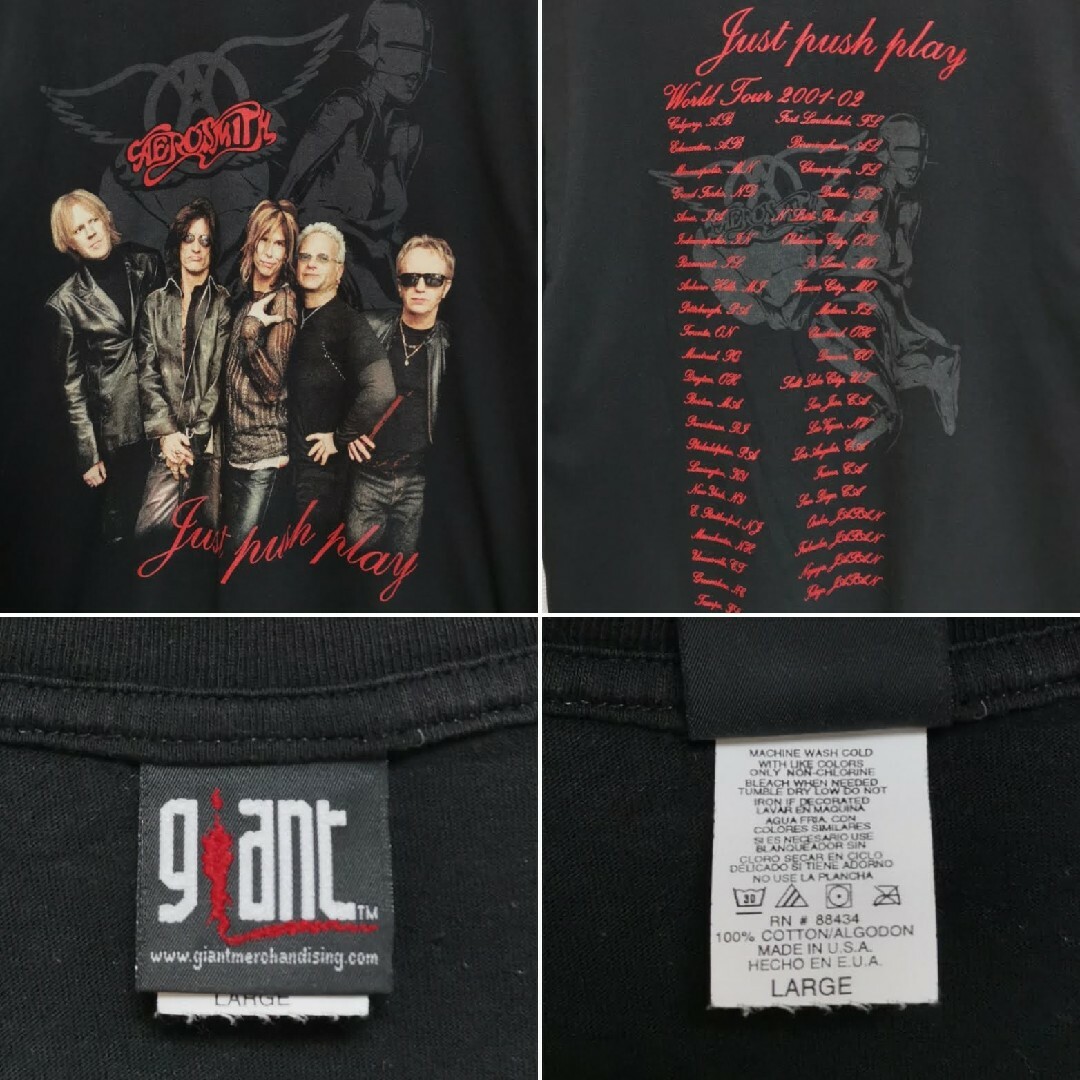 L 00s エアロスミス AEROSMITH Tシャツ 空山基 バンT USA製 L 00s エアロスミス AEROSMITH Tシャツ 空山基 バンT USA製
