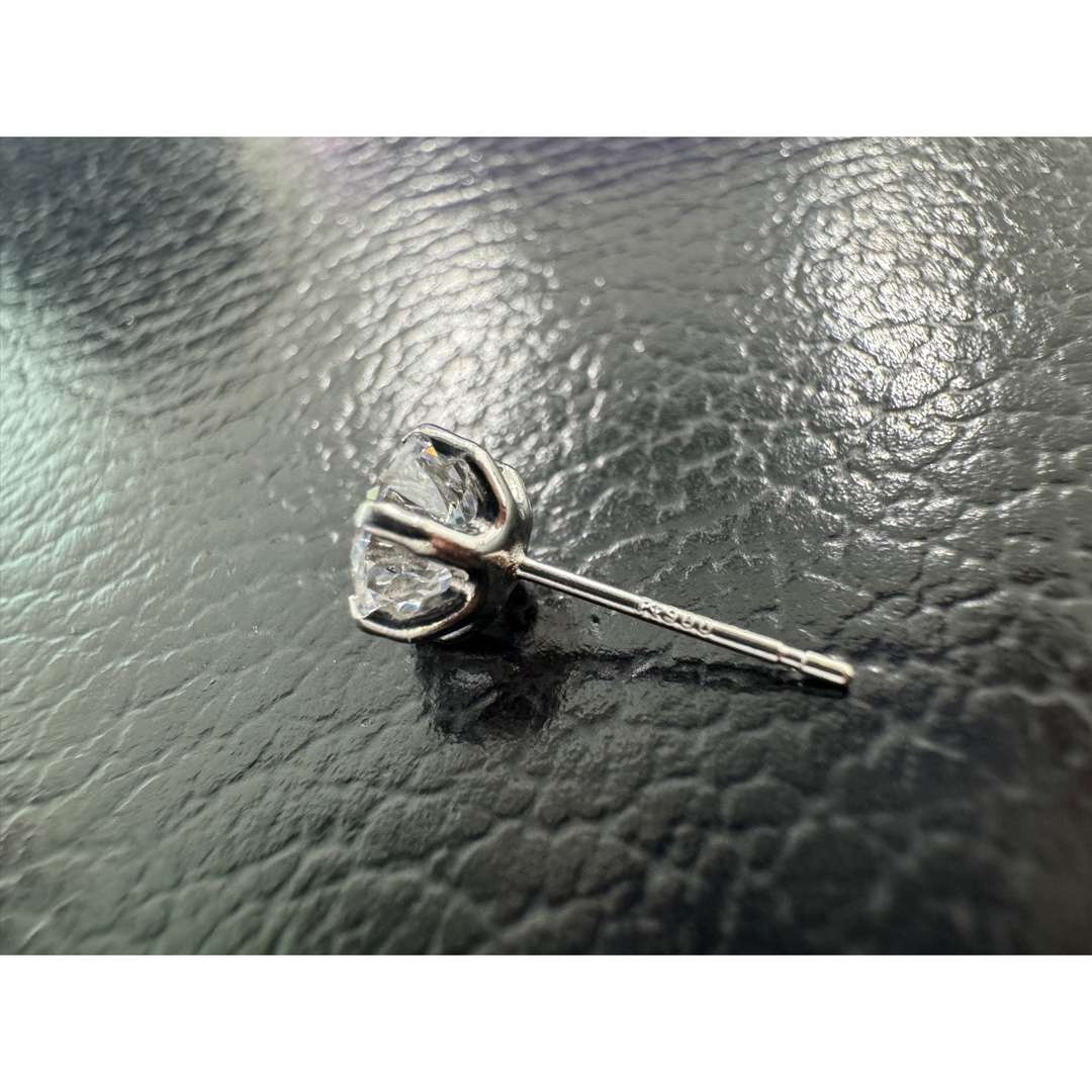 SWAROVSKI - プラチナ900 スワロフスキー CZ メンズ ピアス 1.00 SWAROVSKI - プラチナ900 スワロフスキー CZ メンズ ピアス 1.00