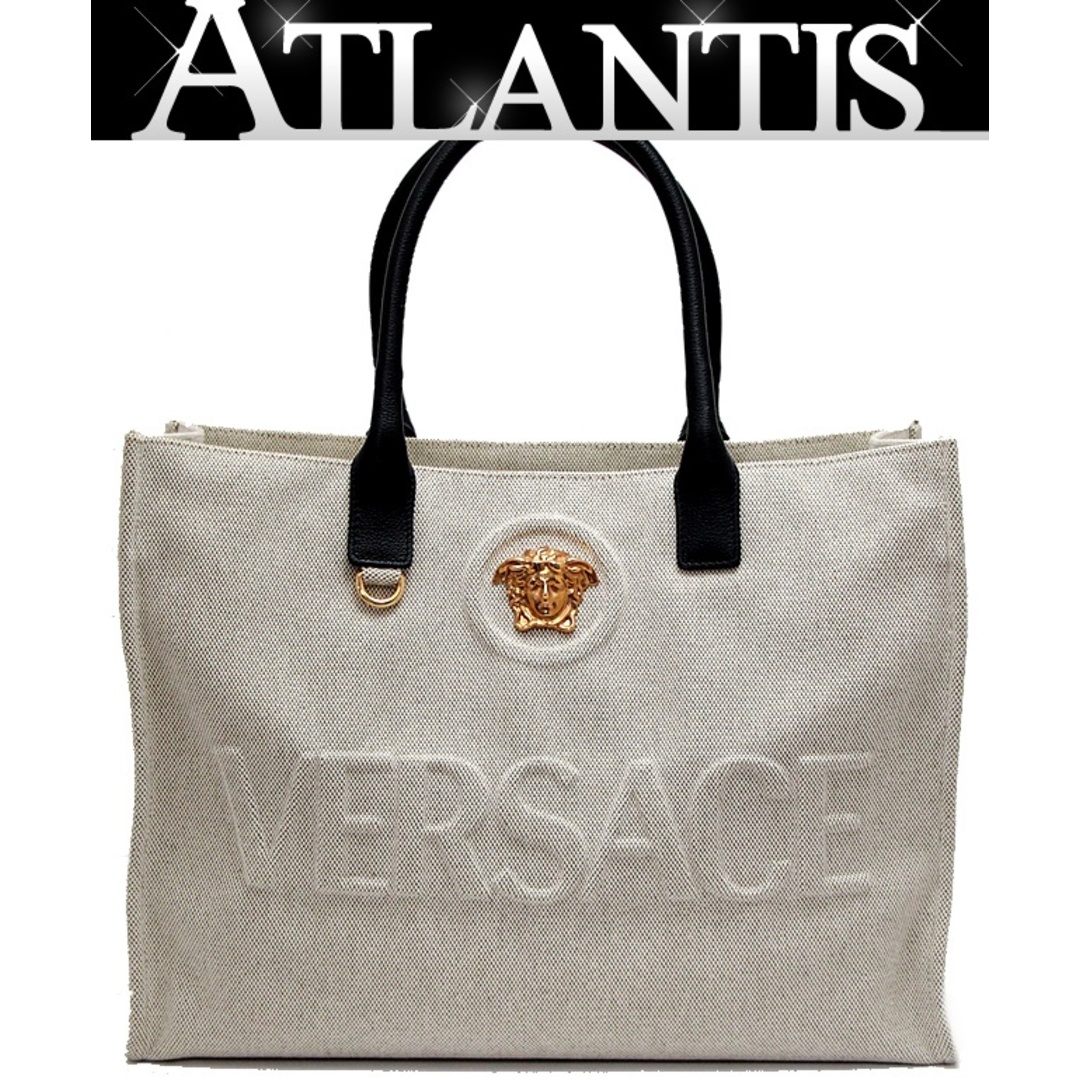 ヴェルサーチ VERSACE ラメデューサ トートバッグ L キャンバス ヴェルサーチ VERSACE ラメデューサ トートバッグ L キャンバス