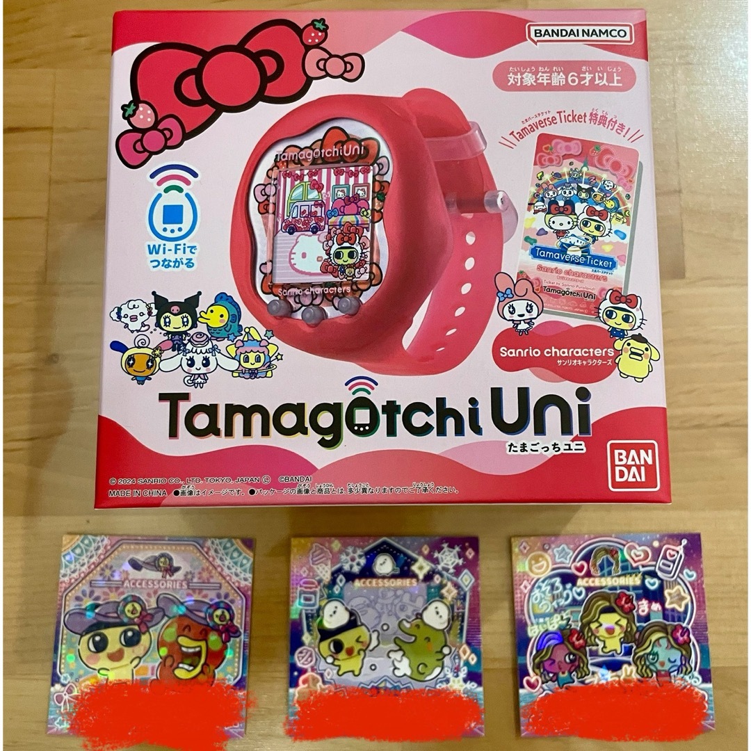 たまごっちユニ サンリオキャラクターズ + たまステッカー3種 たまごっちユニ サンリオキャラクターズ + たまステッカー3種