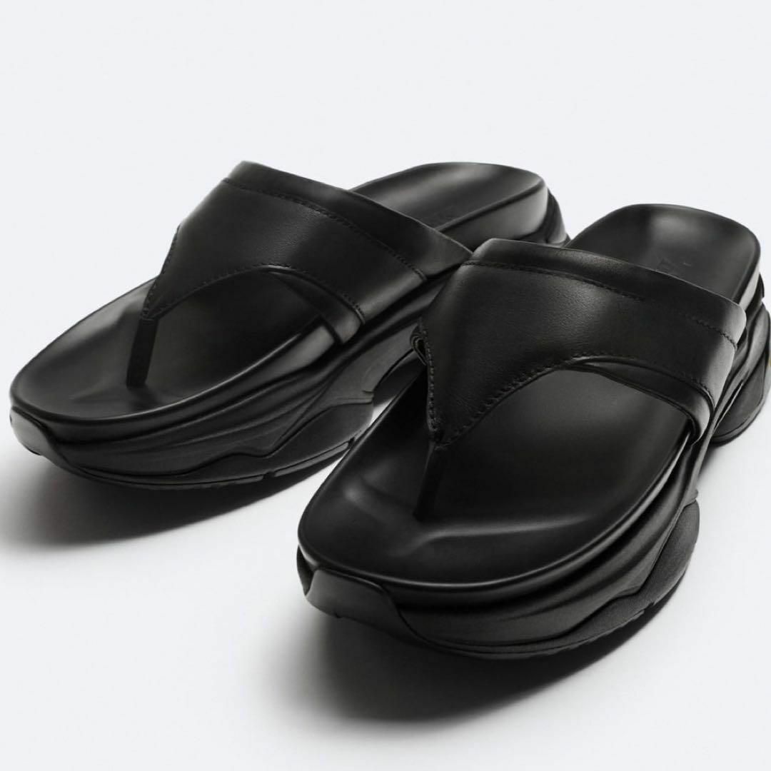 ZARA - ZARA ザラ VIBRAMレザーサンダル 27cm ビブラムの通販 by ZARA - ZARA ザラ VIBRAMレザーサンダル 27cm ビブラムの通販 by