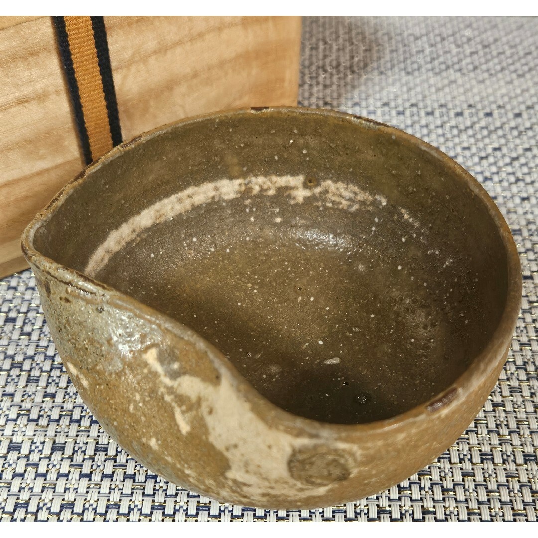 江戸時代 古唐津 古上野系 黄唐津 沓茶碗 旅茶碗 野点茶碗 旅 江戸時代 古唐津 古上野系 黄唐津 沓茶碗 旅茶碗 野点茶碗 旅