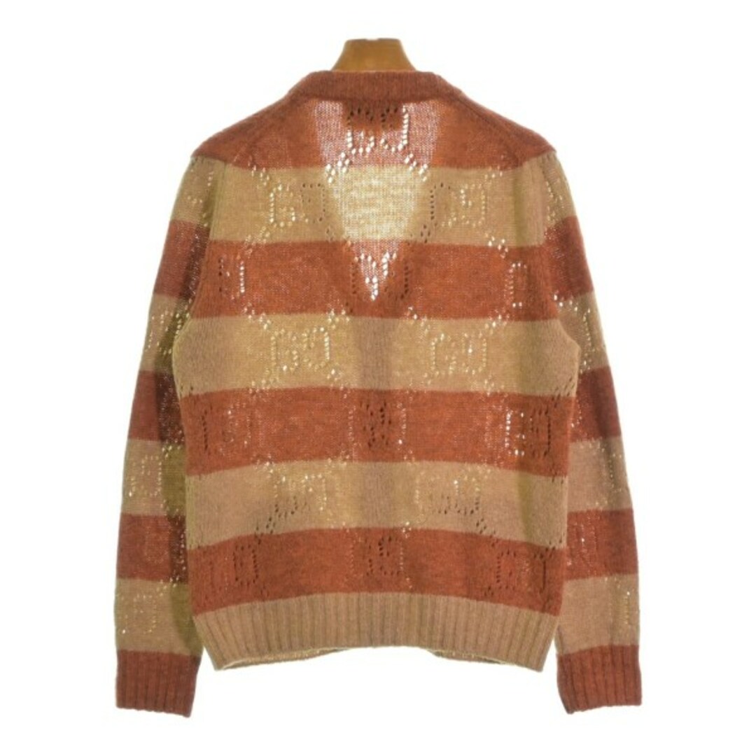 GUCCI - GUCCI グッチ カーディガン XS オレンジxベージュ GUCCI - GUCCI グッチ カーディガン XS オレンジxベージュ