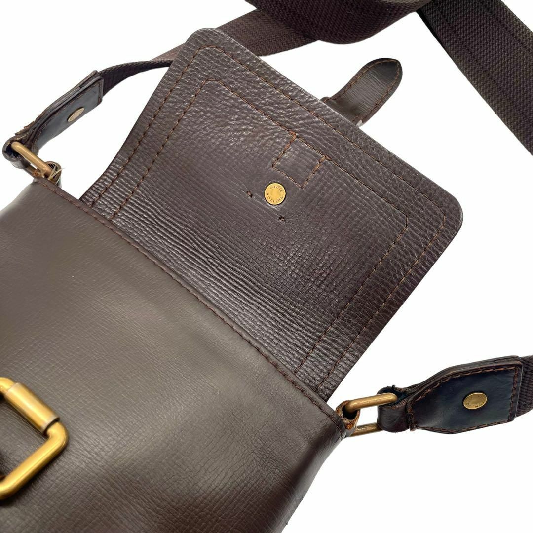 廃盤品 ルイヴィトン ユタ イロクワ レザー ブラウン ショルダー 廃盤品 ルイヴィトン ユタ イロクワ レザー ブラウン ショルダー