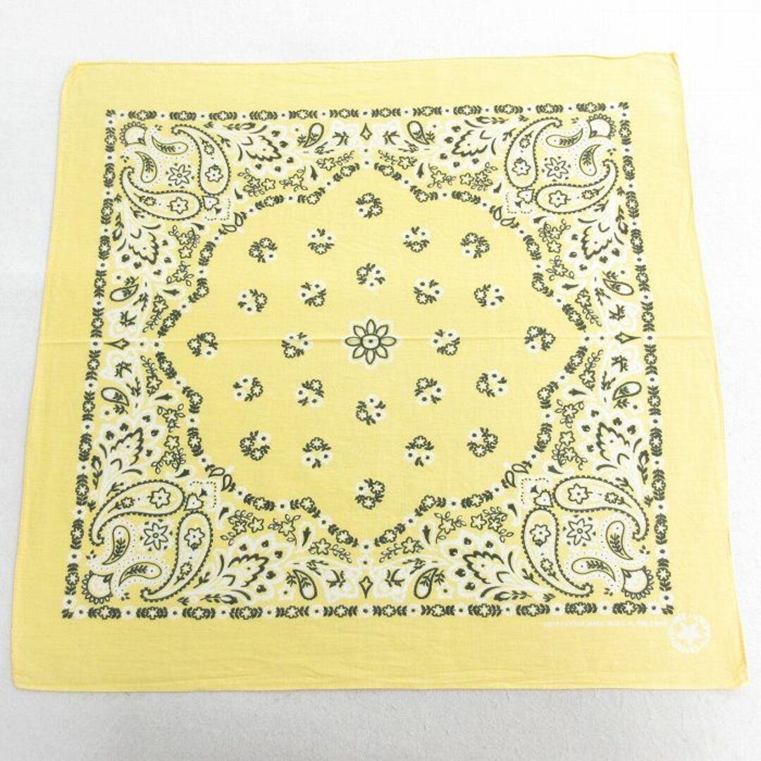 中古 バンダナ 90年代 90s 花柄 ペイズリー柄 コットン USA製 中古 バンダナ 90年代 90s 花柄 ペイズリー柄 コットン USA製