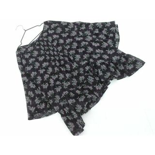 ユニクロ(UNIQLO)のUNIQLO ユニクロ ANNA SUI アナスイ 花柄 総柄 ピンタック ブラウス シャツ sizeXL/黒 ■◇ レディース(シャツ/ブラウス(半袖/袖なし))