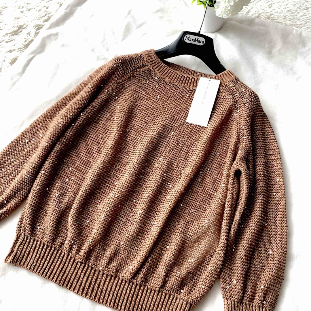 Max Mara - 新品タグ付き‼️マックスマーラ スパンコール リネン Max Mara - 新品タグ付き‼️マックスマーラ スパンコール リネン