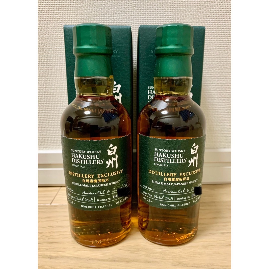 サントリー白州蒸溜所限定 ピーテッドモルトウイスキー 180ml 2本 サントリー白州蒸溜所限定 ピーテッドモルトウイスキー 180ml 2本