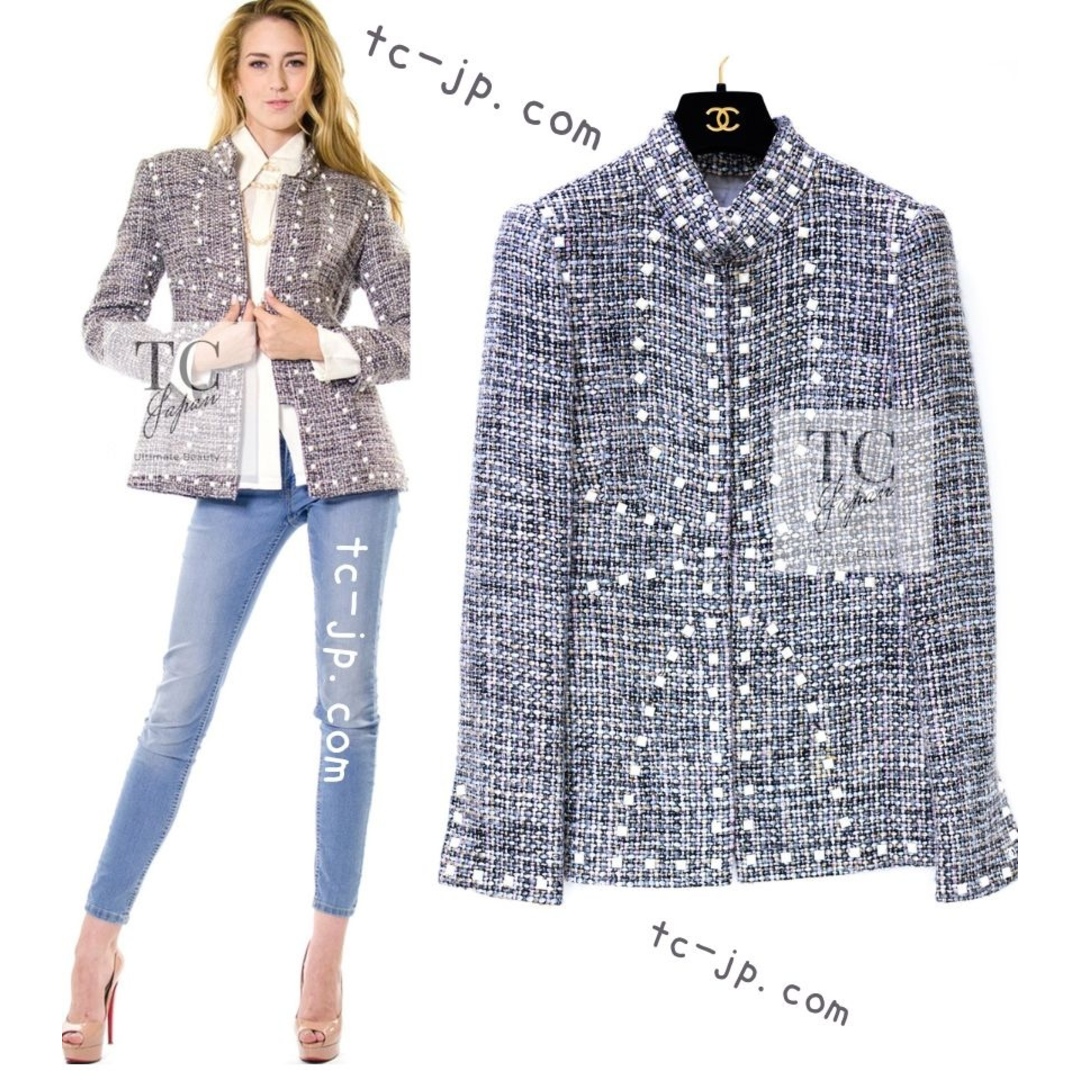 CHANEL - シャネル ジャケット CHANEL グレー マルチカラー CHANEL - シャネル ジャケット CHANEL グレー マルチカラー