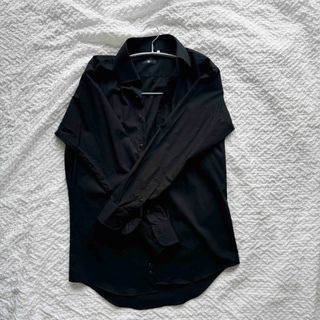 スーツセレクト　黒シャツM80(シャツ)
