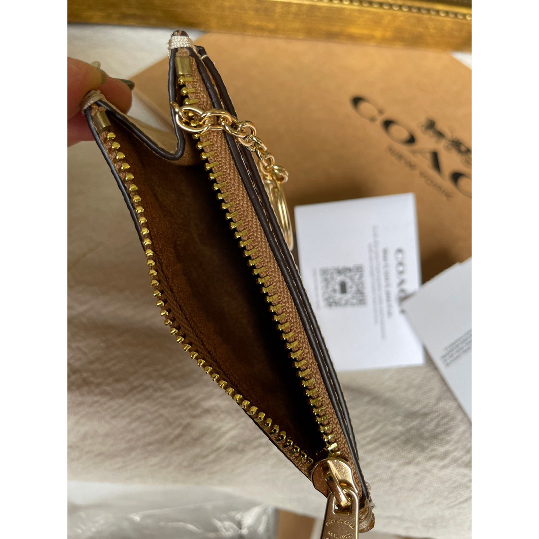 最新のデザイン ☆正規品 COACH （CC870）カード ID キーケース レオパード柄 小物