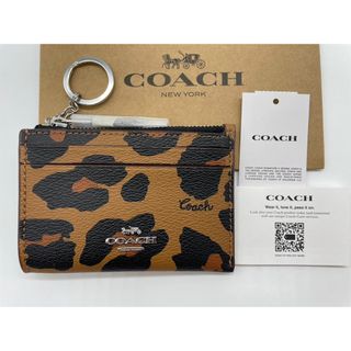 コーチ(COACH)の☆正規品　COACH （CC870）カード ID　キーケース　レオパード柄(名刺入れ/定期入れ)