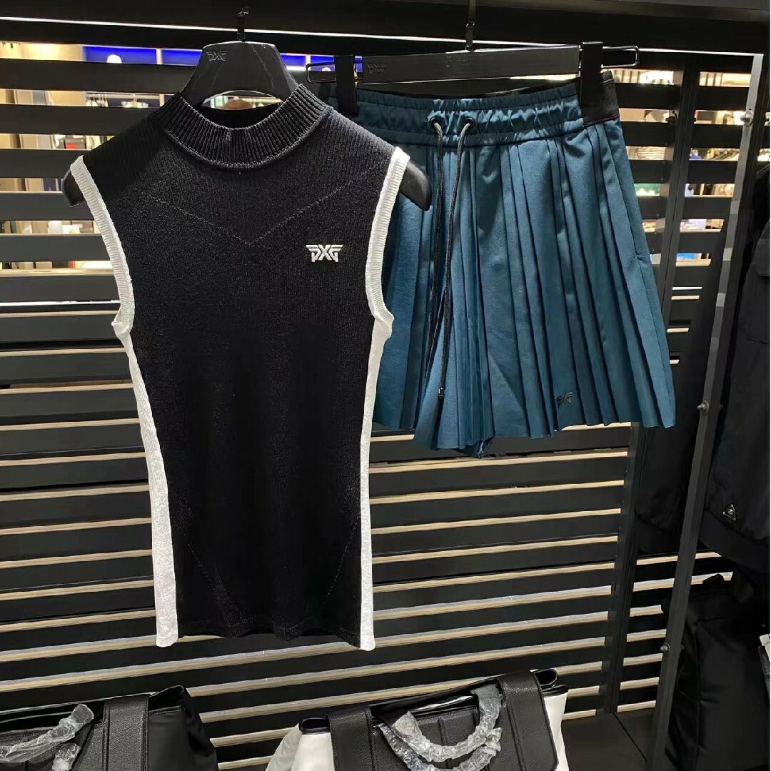 PXG レディース ゴルフウェア ノースリーブ ニットトップス PXG レディース ゴルフウェア ノースリーブ ニットトップス
