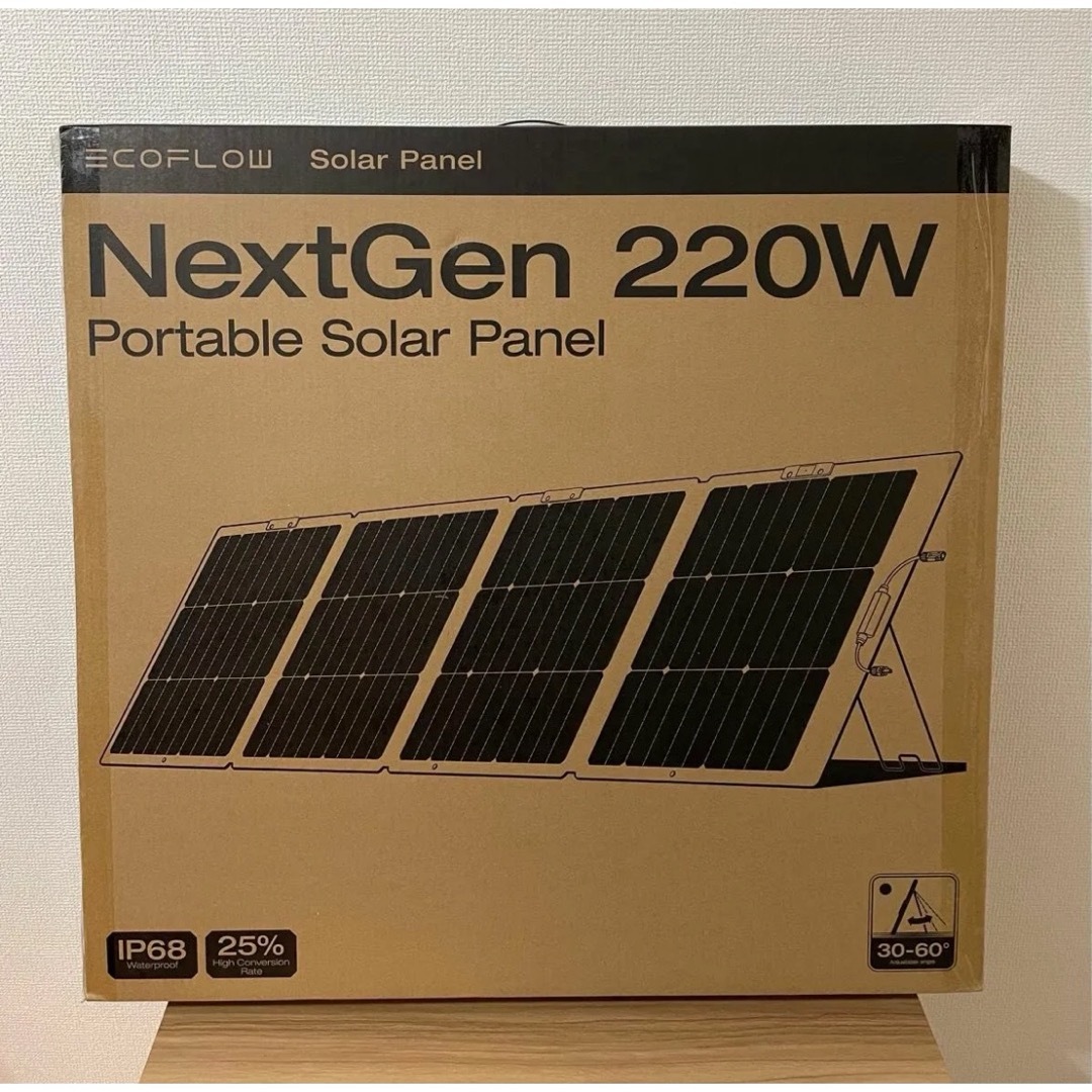 新品 EcoFlow 220W片面ソーラーパネルGen2 スポーツ/アウトドアのスポーツ/アウトドア その他(その他)の商品写真
