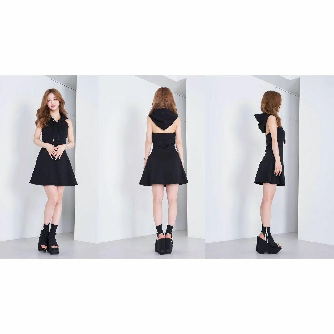 Darich - ダーリッチ darich フードベアカットミニワンピース Darich - ダーリッチ darich フードベアカットミニワンピース