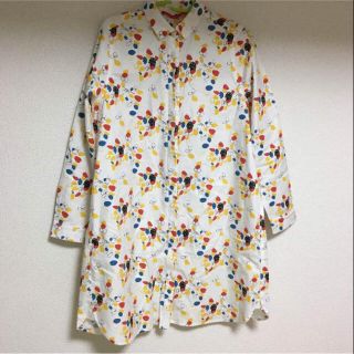 グラニフ(Design Tshirts Store graniph)のグラニフ シャツワンピース しろねこくろねこ(シャツ/ブラウス(半袖/袖なし))