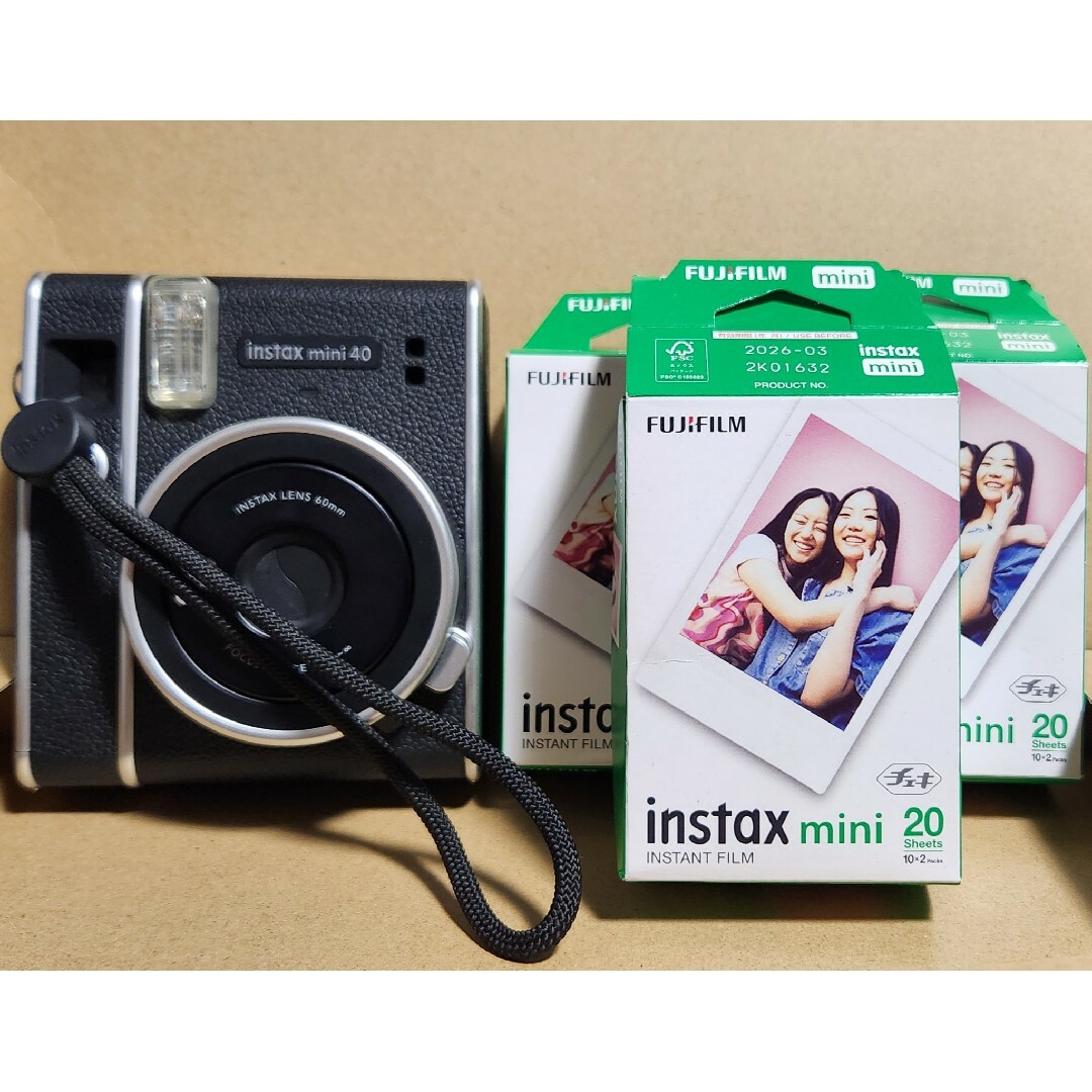チェキ本体 instax mini 40 + フィルム20枚×3箱セット チェキ本体 instax mini 40 + フィルム20枚×3箱セット