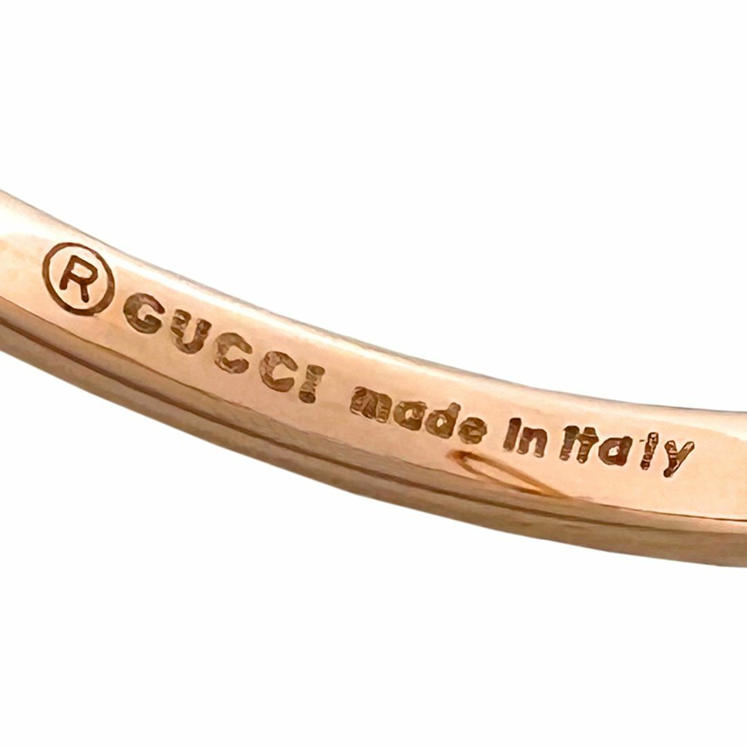 GUCCI - 極美品 GUCCI グッチ リング 750 K18 PG ロゴ 10号 指輪 GUCCI - 極美品 GUCCI グッチ リング 750 K18 PG ロゴ 10号 指輪