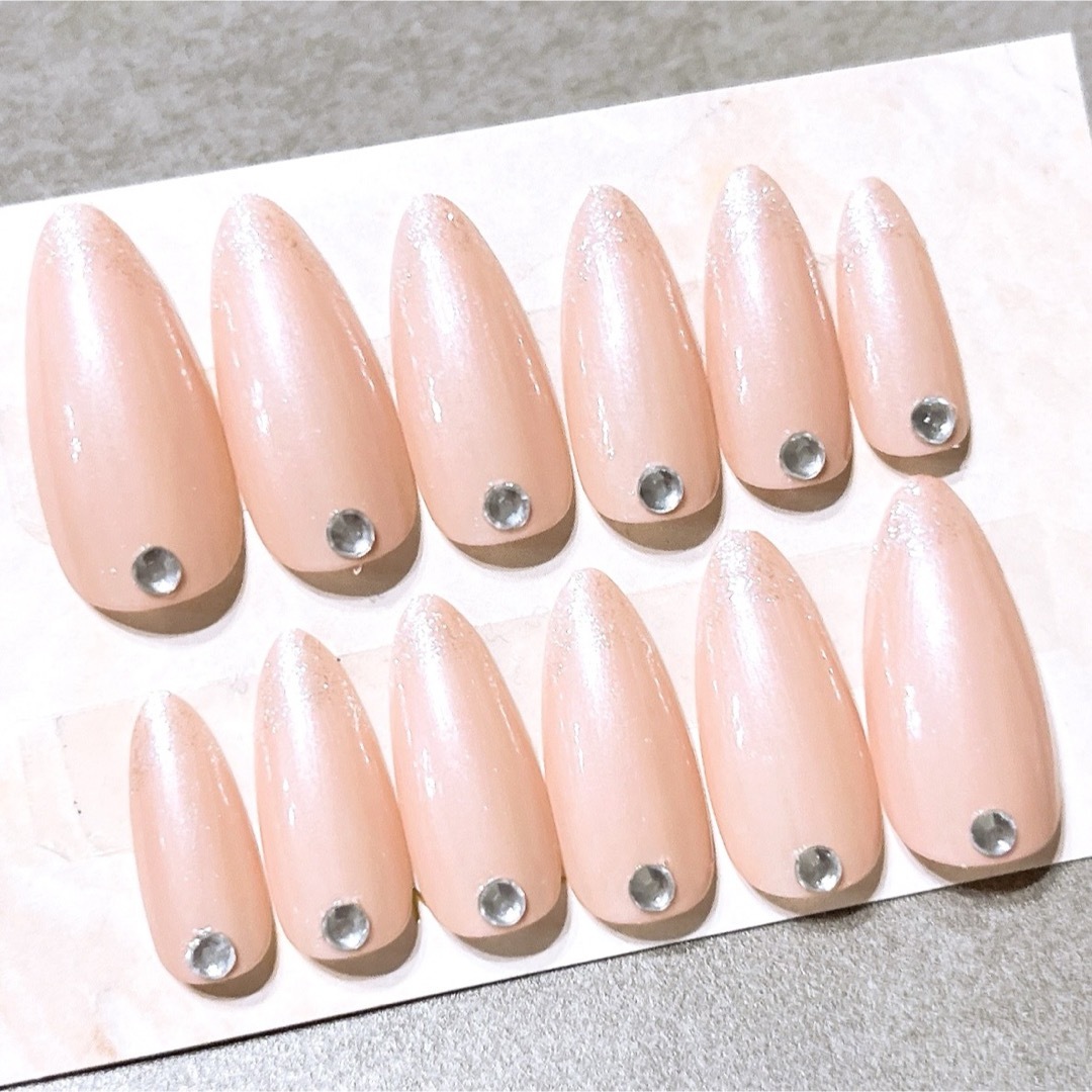 ネイルチップ ラメフレンチ コスメ/美容のネイル(つけ爪/ネイルチップ)の商品写真