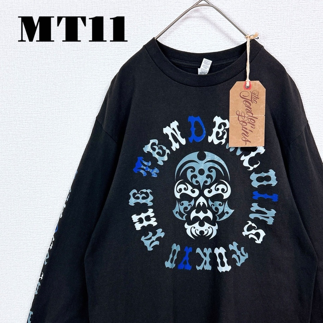 人気品! TENDERLOIN 長袖 Tシャツ ロンT ボルネオスカル 黒青 M 人気品! TENDERLOIN 長袖 Tシャツ ロンT ボルネオスカル 黒青 M