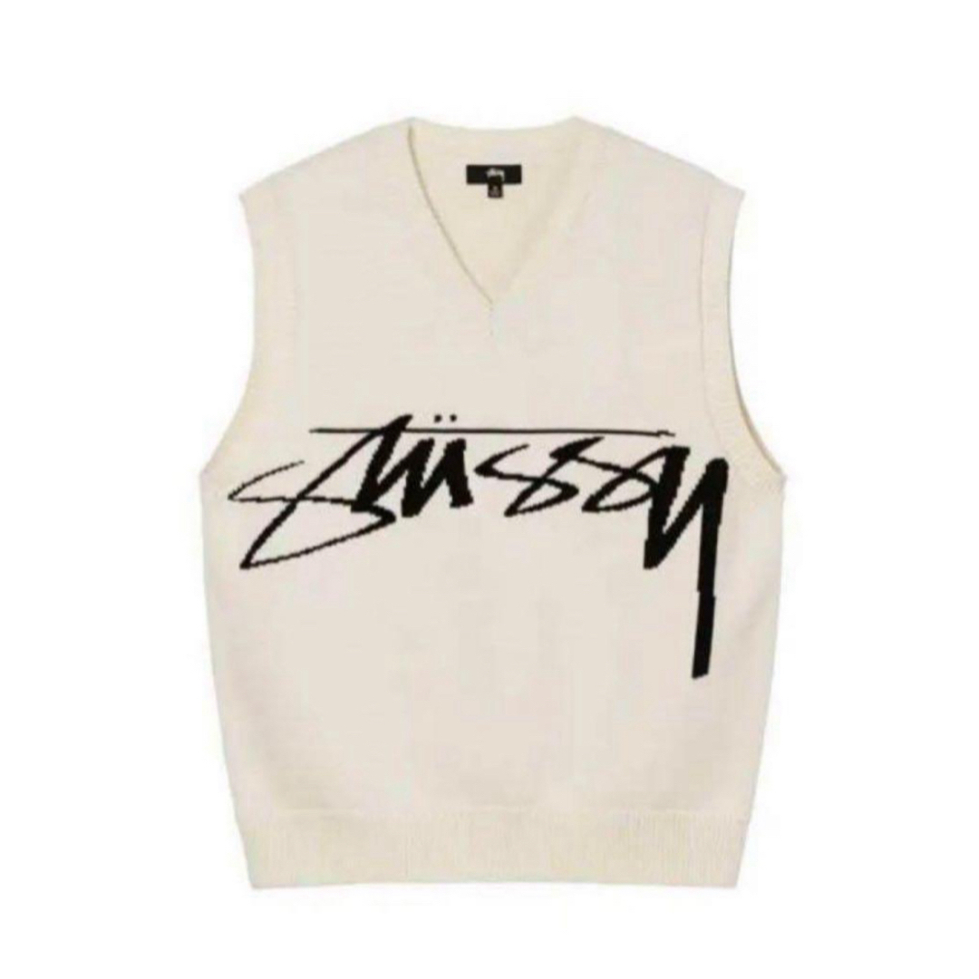 STUSSY - stussy 22ss SWEATER VEST セーターベスト M STUSSY - stussy 22ss SWEATER VEST セーターベスト M