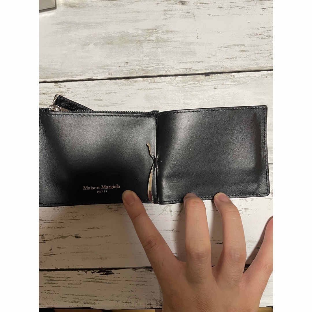 Maison Margiela グレインレザー マネークリップ 二つ折り Maison Margiela グレインレザー マネークリップ 二つ折り