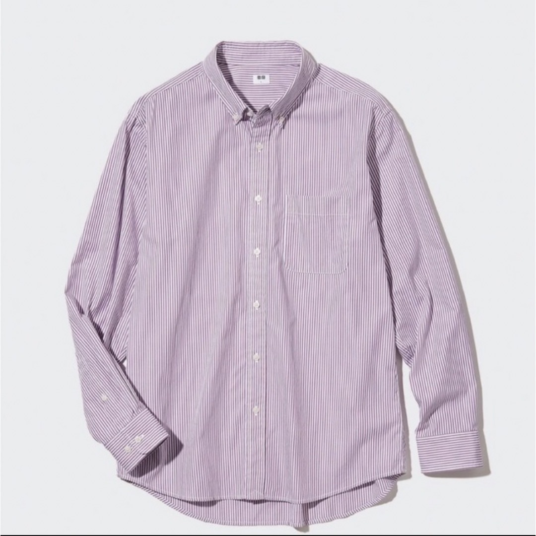 UNIQLO(ユニクロ)のユニクロ エクストラファインコットンブロードストライプシャツ メンズのトップス(シャツ)の商品写真