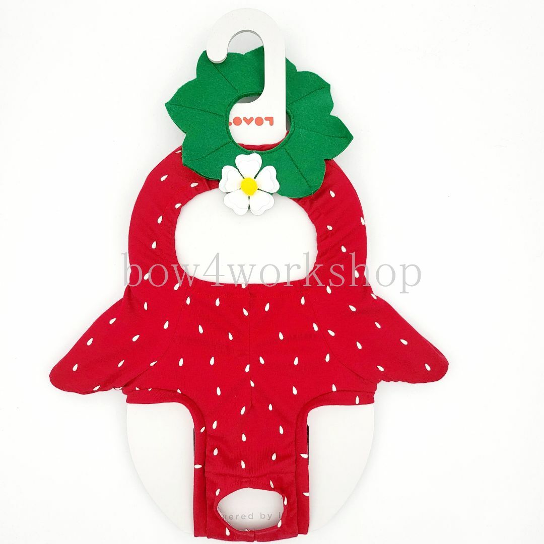 LOVOT ラボットの服ハンドメイド イチゴ柄ボディースーツセット LOVOT ラボットの服ハンドメイド イチゴ柄ボディースーツセット