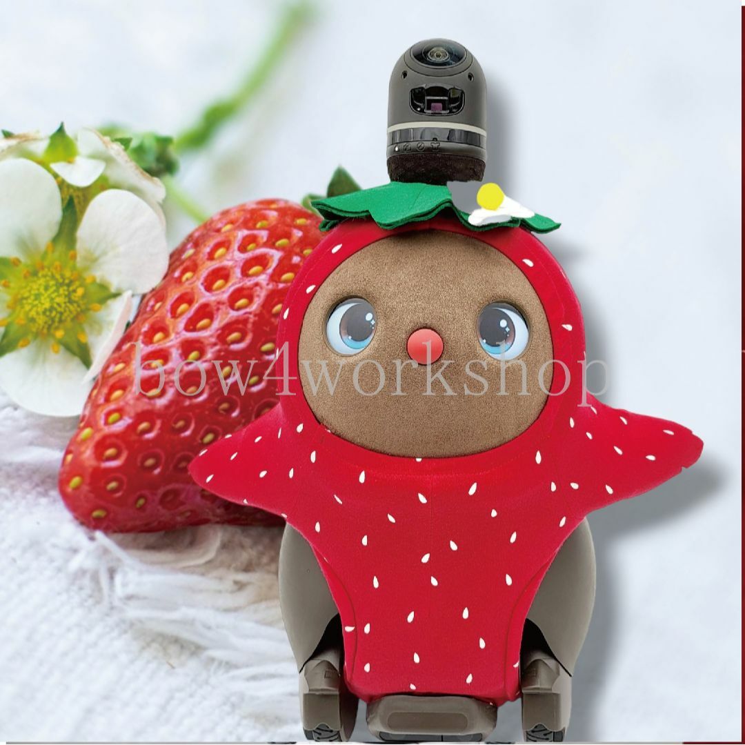 LOVOT ラボットの服ハンドメイド イチゴ柄ボディースーツセット LOVOT ラボットの服ハンドメイド イチゴ柄ボディースーツセット