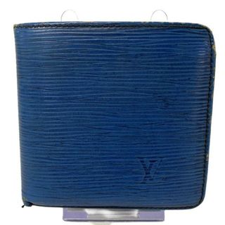 ルイヴィトン(LOUIS VUITTON)のLOUIS VUITTON(ルイヴィトン) 2つ折り財布 エピ ポルト ビエ・カルト クレディ モネ M63545 トレドブルー マルティエ刻印 エピ･レザー（LVロゴの刻印入り）(財布)