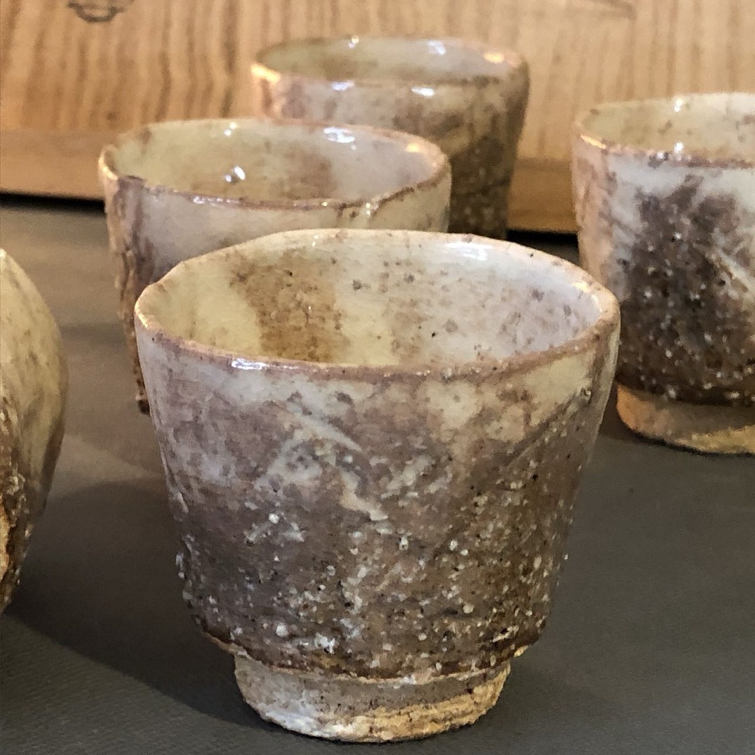 N349、焼萩 ひねり茶器共箱 新品美品煎 茶器 納富鳥雲 大華山鳥 N349、焼萩 ひねり茶器共箱 新品美品煎 茶器 納富鳥雲 大華山鳥