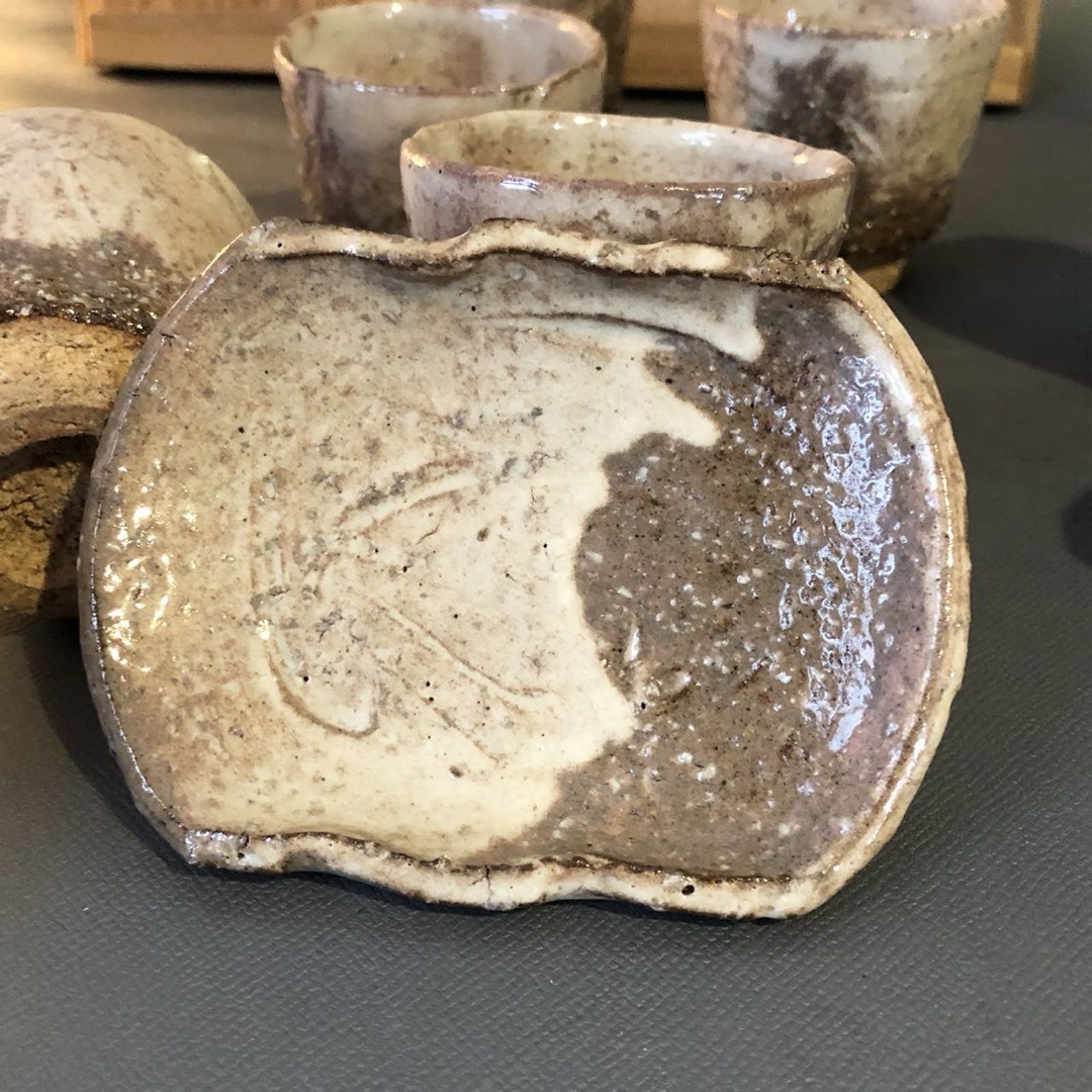 N349、焼萩 ひねり茶器共箱 新品美品煎 茶器 納富鳥雲 大華山鳥 N349、焼萩 ひねり茶器共箱 新品美品煎 茶器 納富鳥雲 大華山鳥