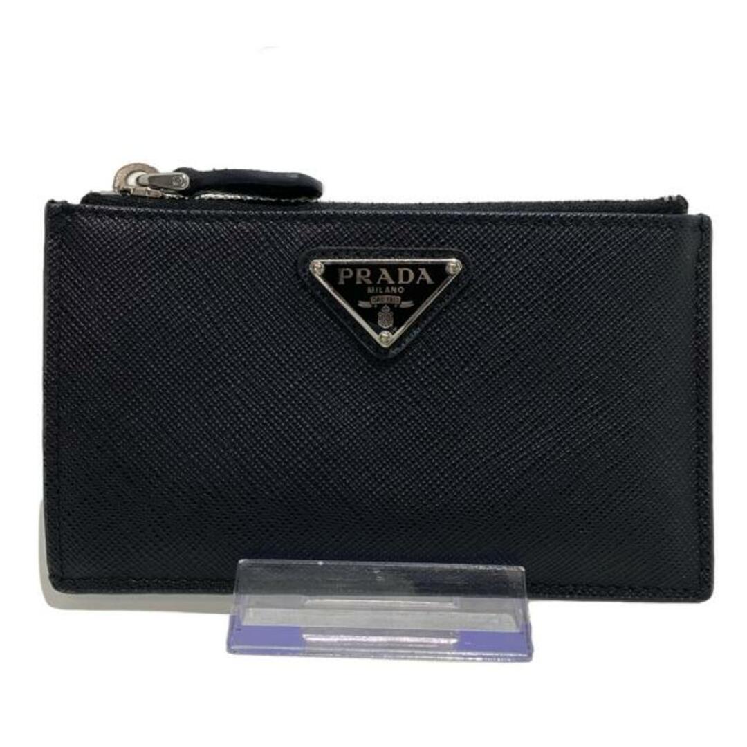 PRADA(プラダ) カードケース - 黒 レザー PRADA(プラダ) カードケース - 黒 レザー