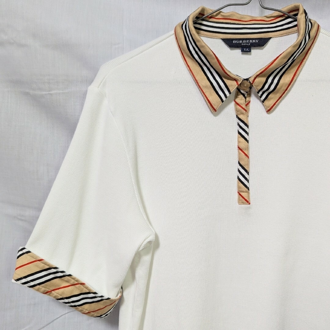 バーバリーゴルフ BurberryGolf ポロシャツ LL 白 ポロシャツ バーバリーゴルフ BurberryGolf ポロシャツ LL 白 ポロシャツ