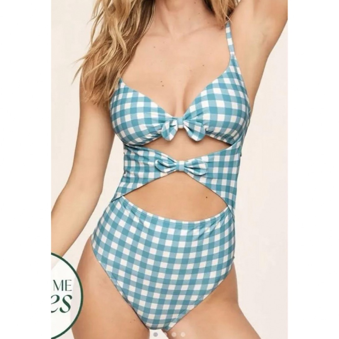 Roxy - Adore Me ギンガムチェック ワンピース 水着 カットオフ Roxy - Adore Me ギンガムチェック ワンピース 水着 カットオフ
