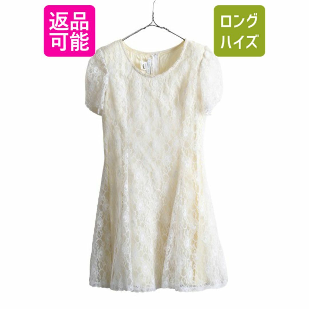 90s USA製 GUNNE SAX 総 レース 半袖 ワンピース レディース L 90s USA製 GUNNE SAX 総 レース 半袖 ワンピース レディース L