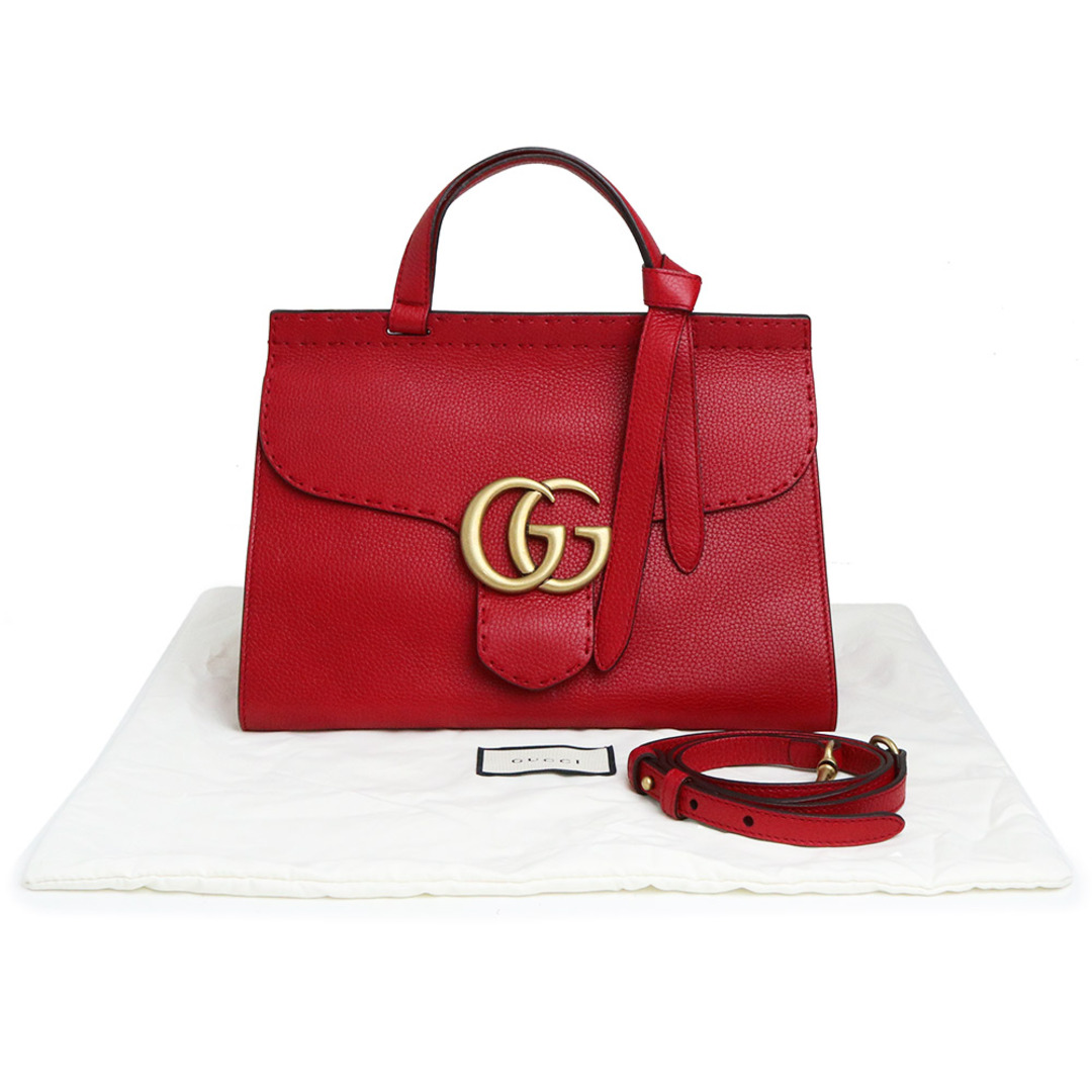 GUCCI - グッチ GGマーモント トップハンドル スモール 2way GUCCI - グッチ GGマーモント トップハンドル スモール 2way