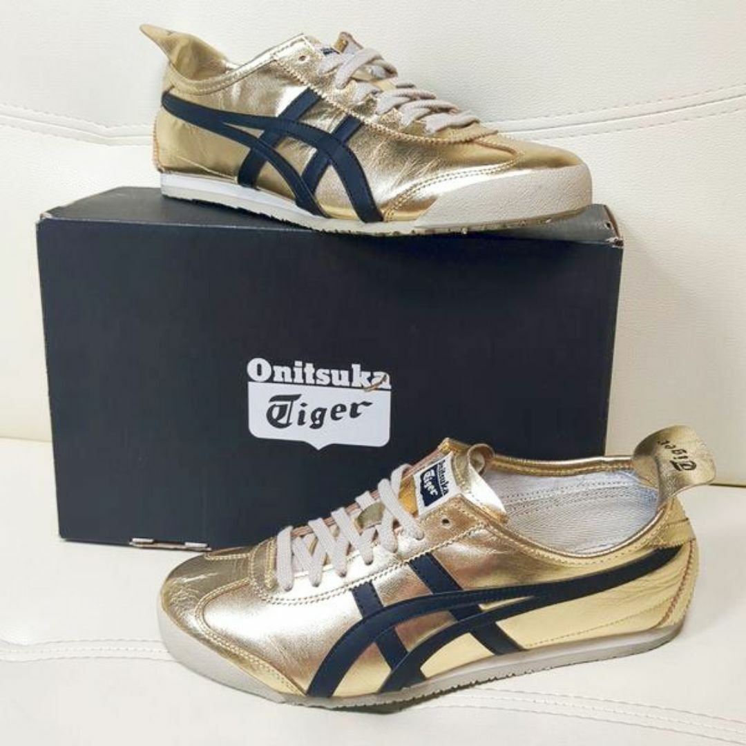 Onitsuka Tiger スニーカー 25㎝ アイボリー ゴールド - 靴 Onitsuka Tiger スニーカー 25㎝ アイボリー ゴールド - 靴