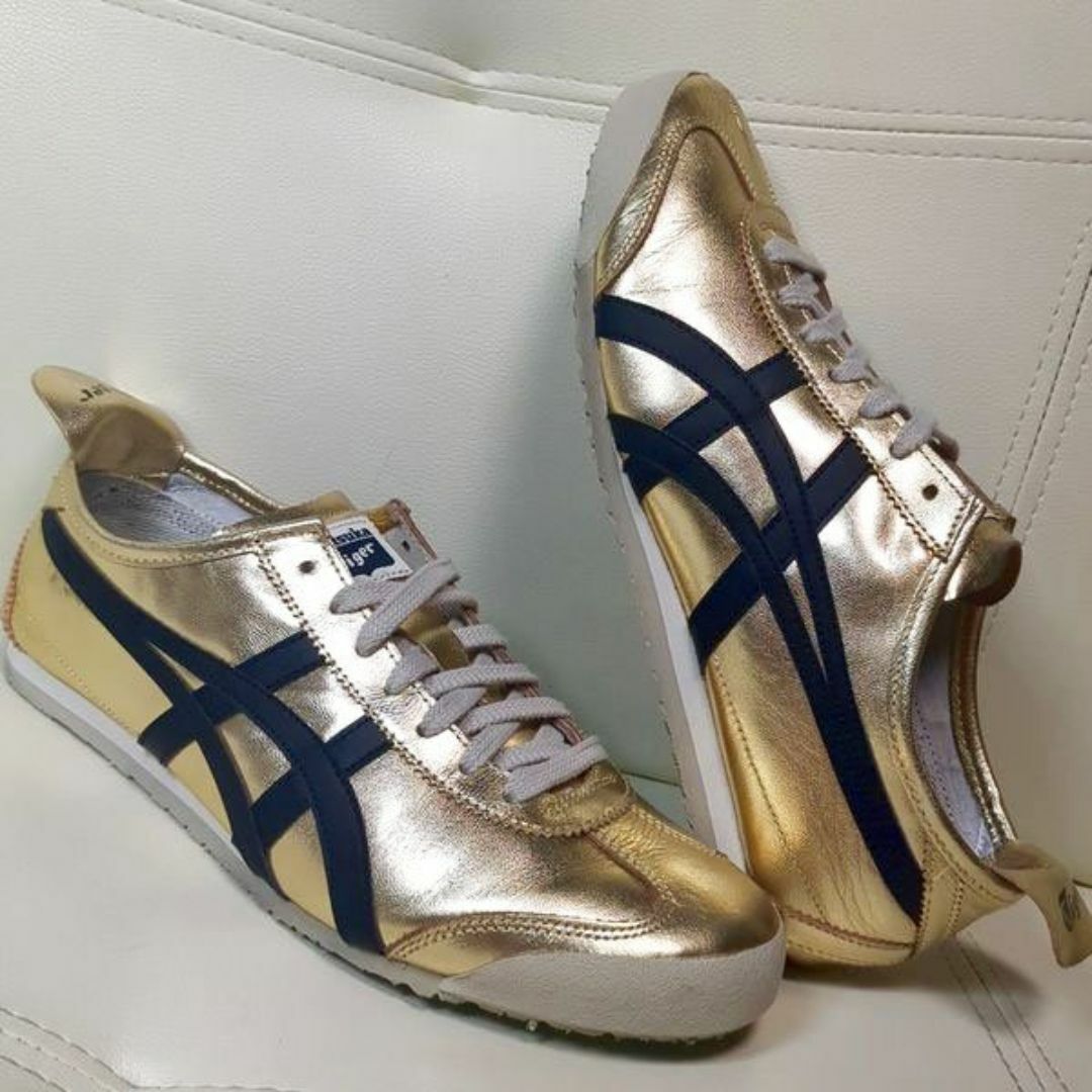 Onitsuka Tiger - オニツカタイガー メキシコ ゴールド スニーカー 26.5cm(US 8.5) の通販 by hiro's shop|オニツカタイガーならラクマ Onitsuka Tiger - オニツカタイガー メキシコ ゴールド スニーカー 26.5cm(US 8.5) の通販 by hiro's shop|オニツカタイガーならラクマ