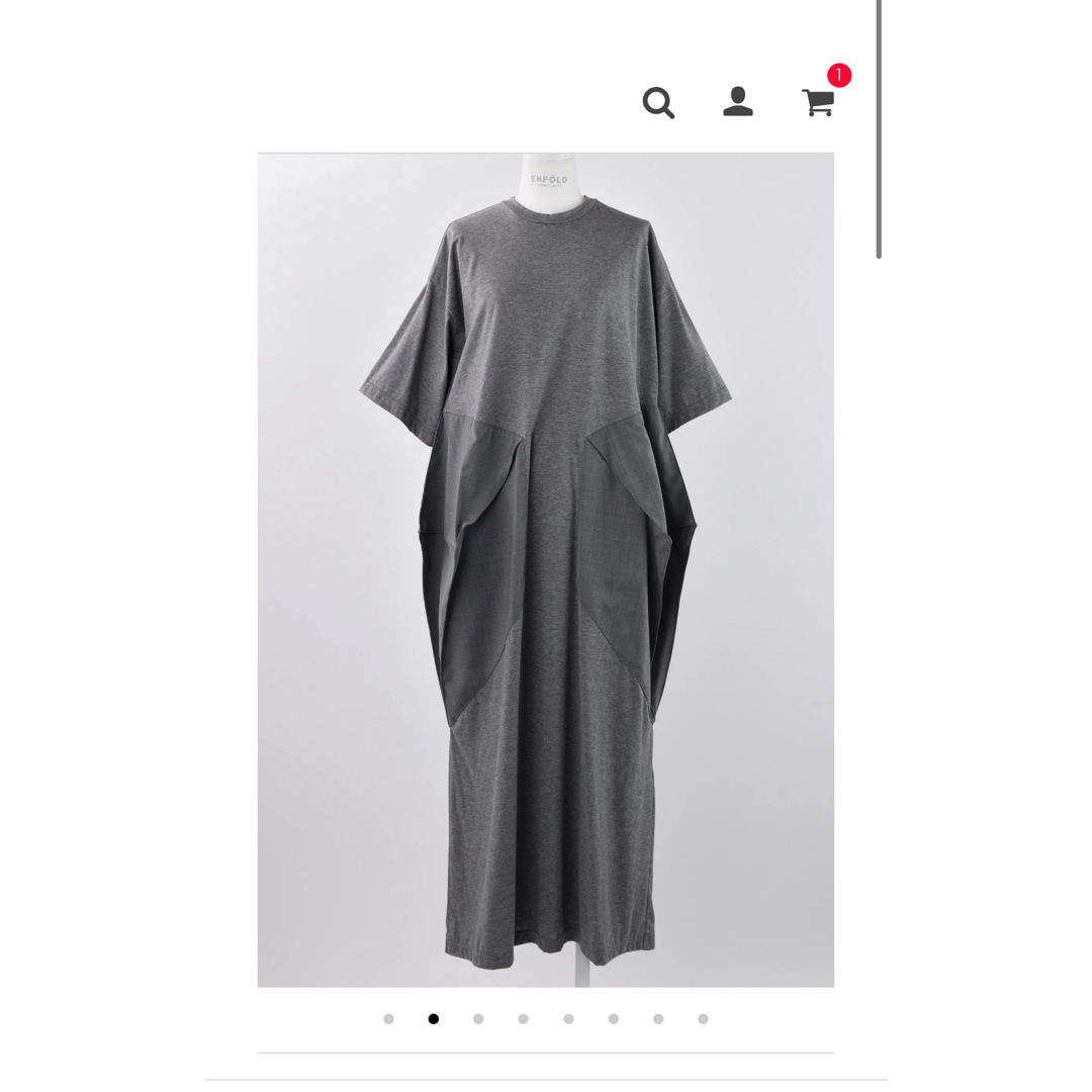 ENFOLD - 【新品に近い美品】enfold SQUARE DRAPE DRESSの通販 ENFOLD - 【新品に近い美品】enfold SQUARE DRAPE DRESSの通販