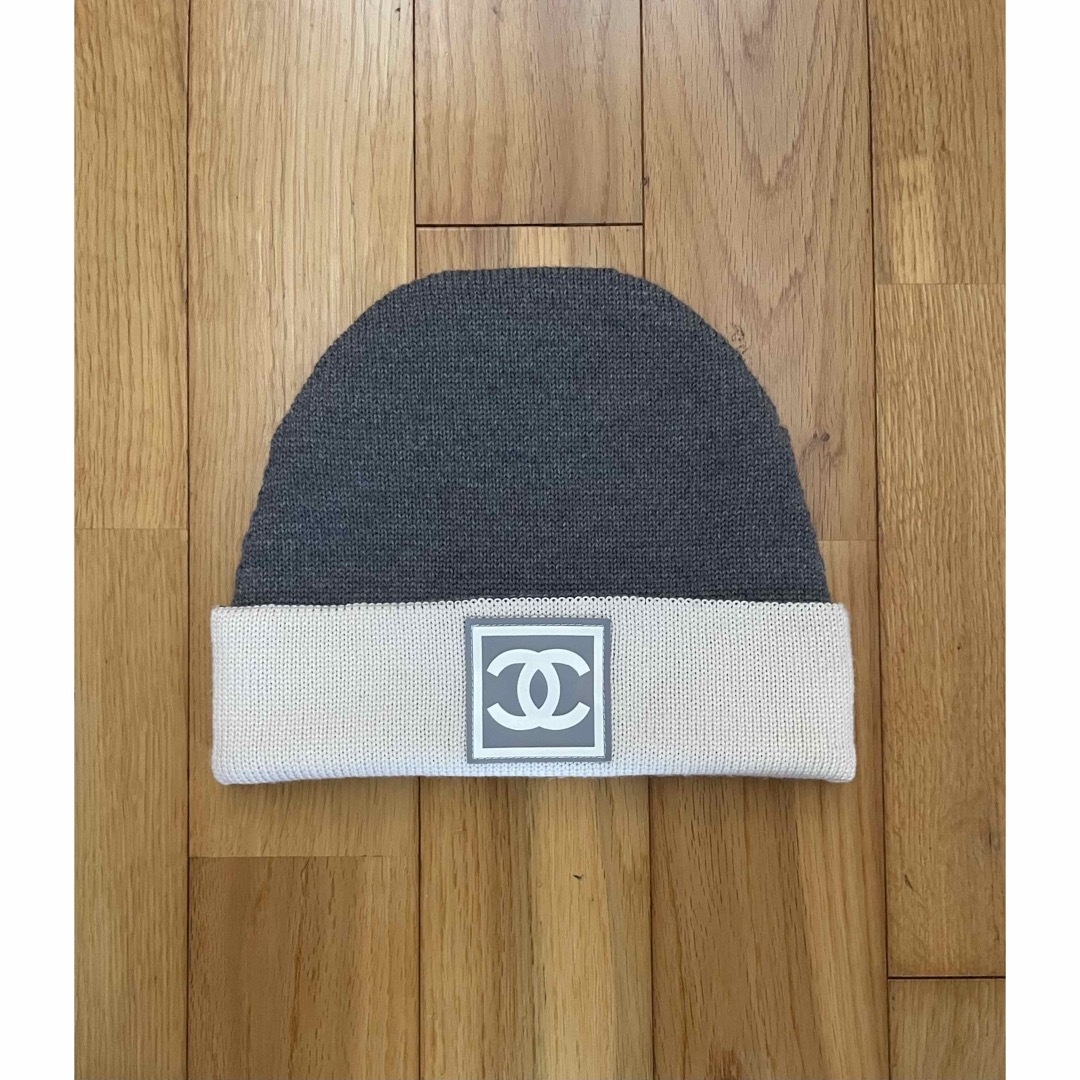 CHANEL - CHANEL シャネル ニットキャップ 帽子 スポーツライン CHANEL - CHANEL シャネル ニットキャップ 帽子 スポーツライン