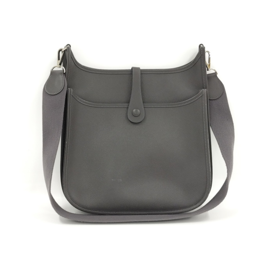 HERMES - HERMES エブリン2 ショルダーバッグ レザー グレー □J HERMES - HERMES エブリン2 ショルダーバッグ レザー グレー □J