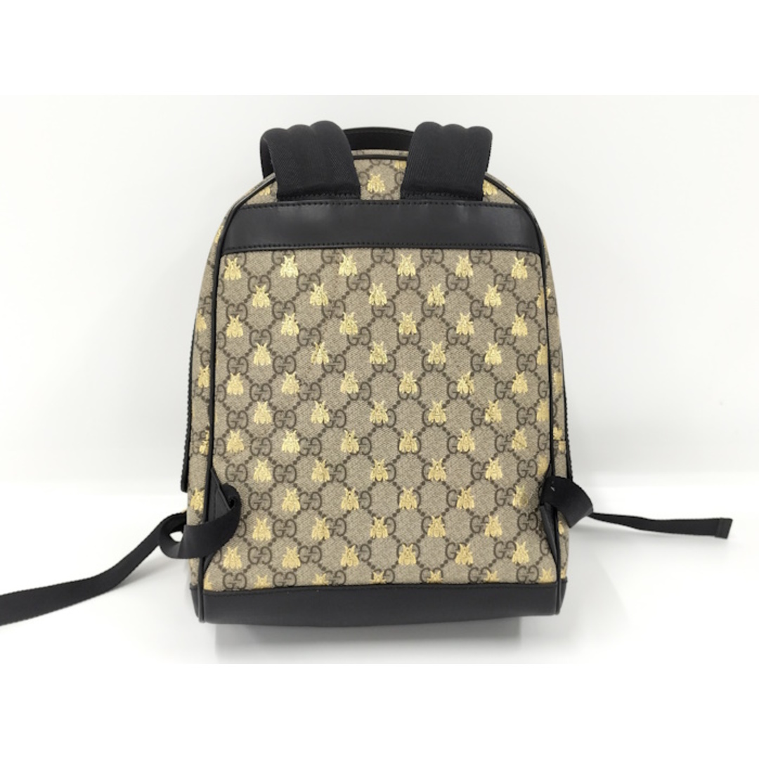 GUCCI - GUCCI リュックサック ビー GGスプリーム PVC ベージュ GUCCI - GUCCI リュックサック ビー GGスプリーム PVC ベージュ